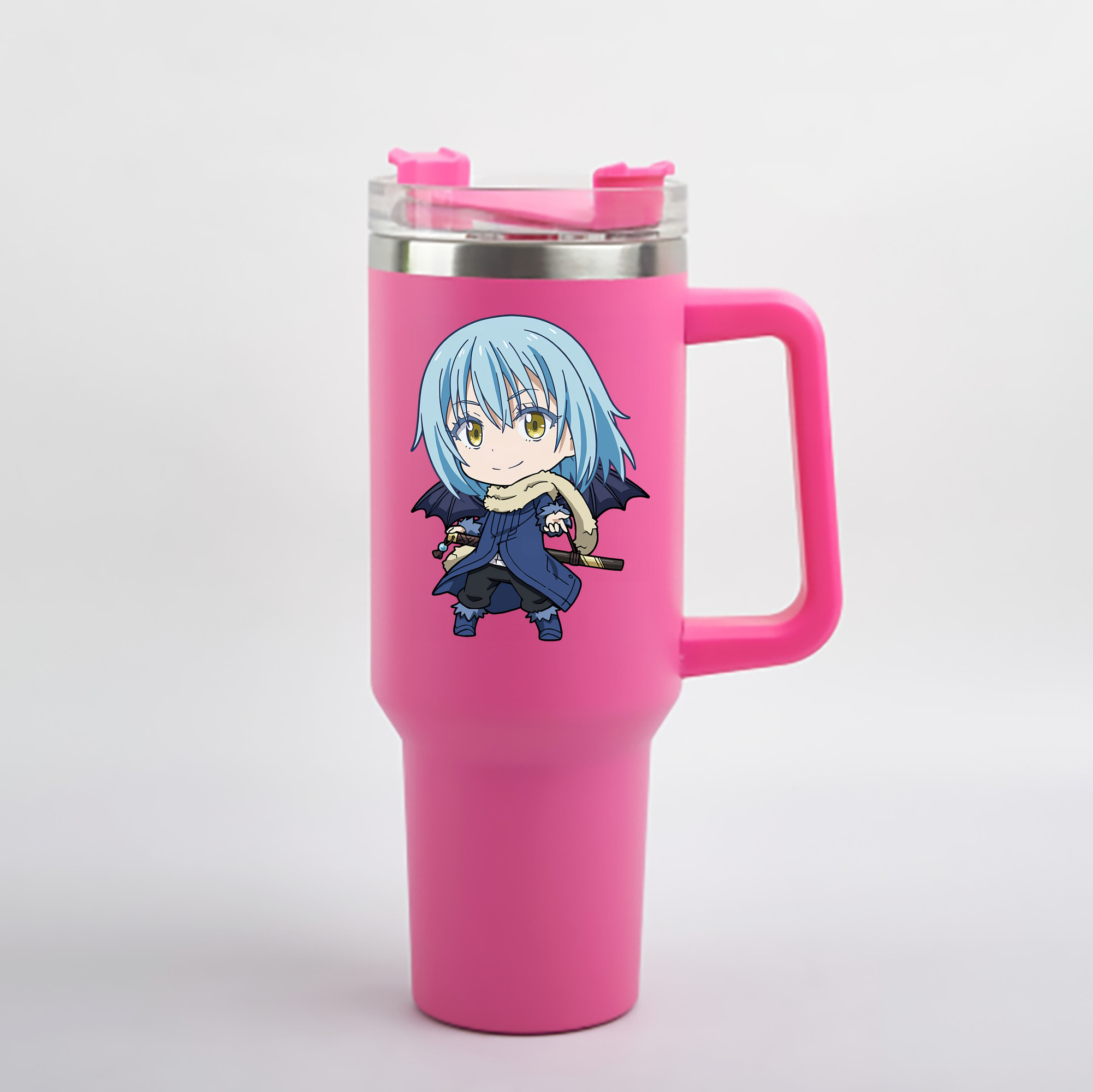（画像用） 転スラ Regarding Reincarnated to Slime 1200mL車用タンブラー - クリスタルステッカー（プラスチックストロー付き）
